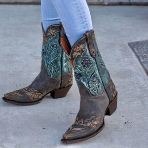 Vintage Dan Post Bluebird cowboy boots
